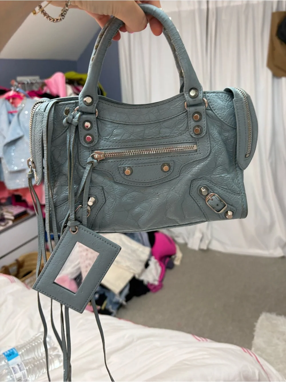 Balenciaga Small Handbag in Dusty Blue